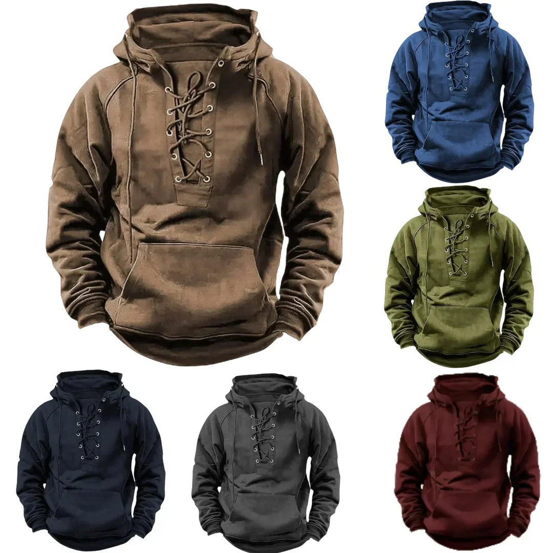 Boris™ | Stoere hoodie met koorddetail