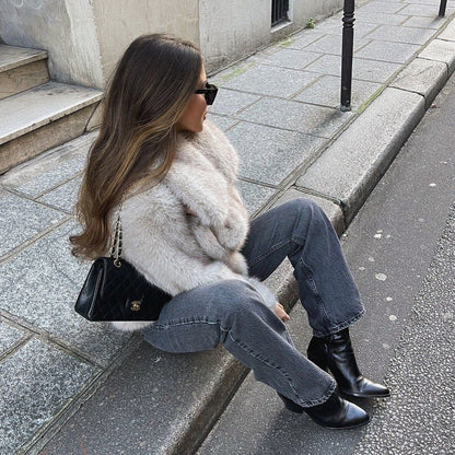 Amelia™ | Zachte faux-fur jas met een lichte, luxe uitstraling