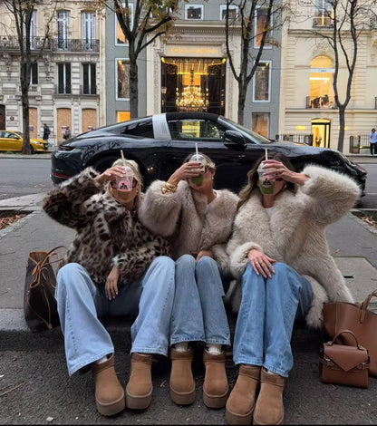 Amelia™ | Zachte faux-fur jas met een lichte, luxe uitstraling